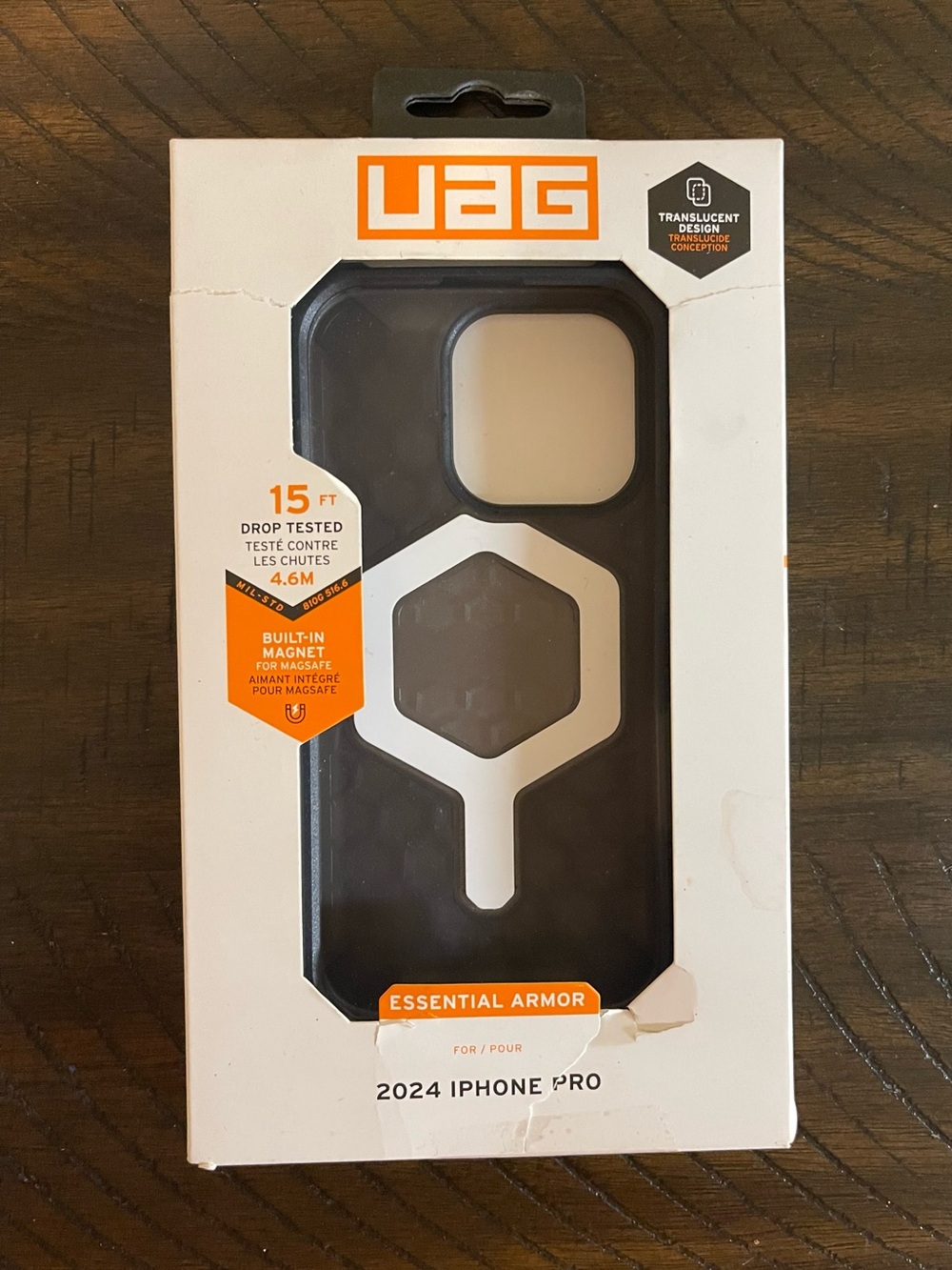 UAG Essential Armor Case for 2024 iPhone Pro in Black and White